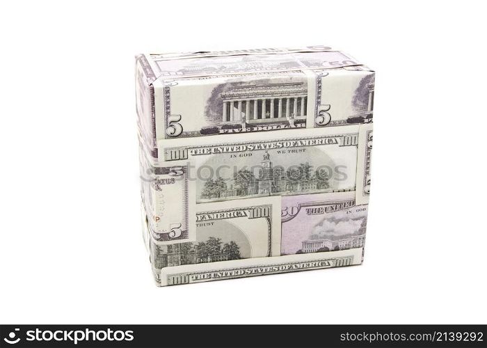 Money box isolated on white background. Money box