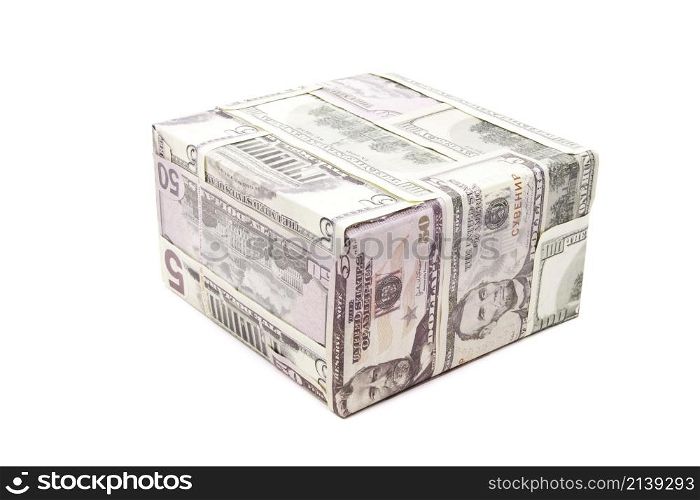 Money box isolated on white background. Money box