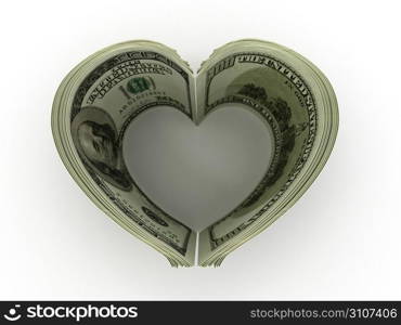 Money. Heart. 3d