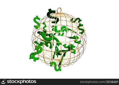 money in cage 3d business abstract concept