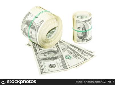 money isolated on a white background
