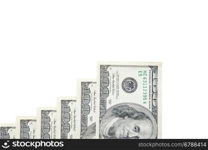 money isolated on a white background