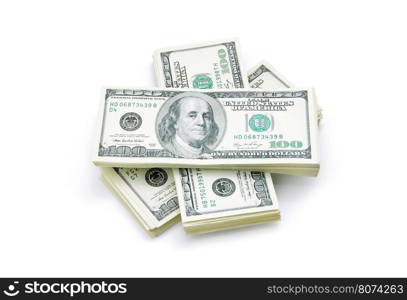 money isolated on a white background