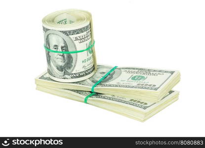 money isolated on a white background