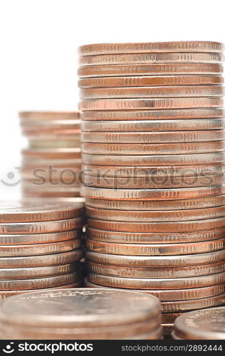 Money isolated over white