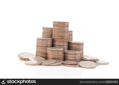 Money isolated over white