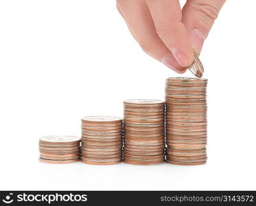 Money isolated over white