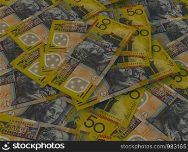 Money of Australia, background. Macro shot. Australian currency background. Closeup photo