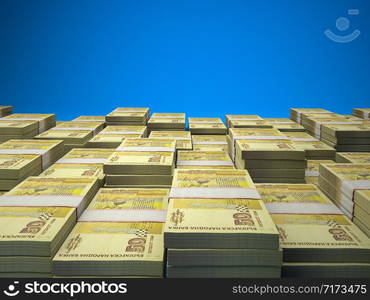 Money of Bulgaria. Bulgarian banknotes background. Bulgarian currency background. Closeup photo