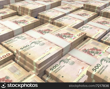 Money of Burundi. Burundian franc bills. BIF banknotes. 500 francs. Business, finance, news background.. Burundian banknotes. Burundianfranc bills. 500 BIF francs. Business, finance background.