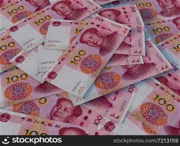 Money of China. Renminbi, yuan. One hundred Renminbi background. Made in China. Chinese currency. 100 Chinese renminbi background. Macro