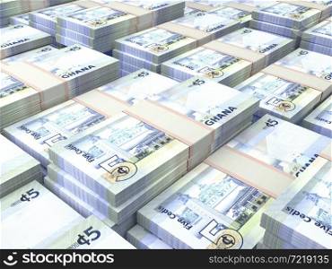 Money of Ghana. Ghanian cedi bills. GHS banknotes. 5 cedis. Business, finance, news background.. Ghanian banknotes. Ghaniancedi bills. 5 GHS cedis. Business, finance background.