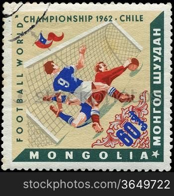 MONGOLIAN - CIRCA 1962: Various Soccer Scenes, Chile, 1962, circa 1962.