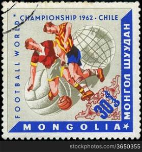 MONGOLIAN - CIRCA 1962: Various Soccer Scenes, Chile, 1962, circa 1962.