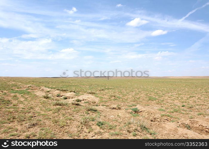 Mongolian landscape in the Gobi desert