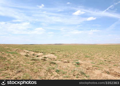 Mongolian landscape in the Gobi desert