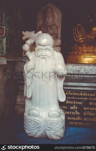 Monk statue in Wat Phra that Doi Suthep temple, Chiang Mai, Thailand. Monk statue, Wat Doi Suthep temple, Chiang Mai, Thailand