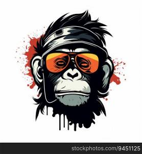 Monkey Steam punk. for tshirt, hoodie, website, print, application, logo, clip art, poster and print on demand merchandise.