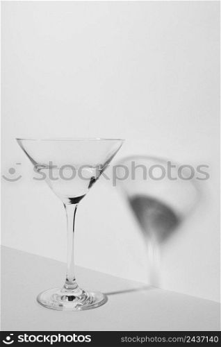 monochromatic still life composition with glass 2