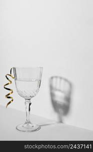 monochromatic still life composition with glass 3