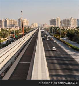 Monorail at the Palm Jumeirah in Dubai