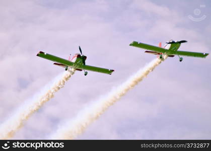 Monroe, NC - Nov 9 2013 - action in the sky during an airshow-warbirds over monroe