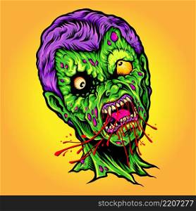 Monster eat Blood Horror Halloween Vector illustrations for your work Logo, mascot merchandise t-shirt, stickers and Label designs, poster, greeting cards advertising business company or brands.