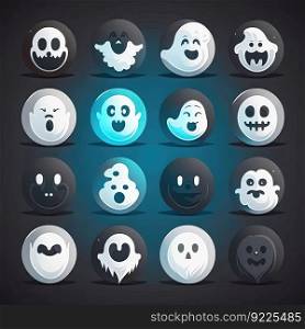 monster ghost scary character ai generated. night , spooky horror, face cute monster ghost scary character illustration. monster ghost scary character ai generated