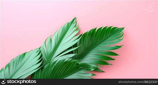 Monstera plant leaves, nature concept, tropical leaf background with empty space. Ai generated