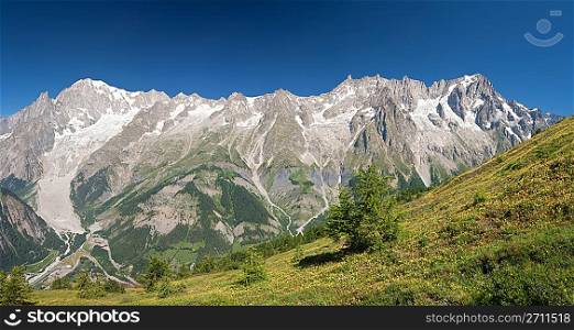 Mont Blanc massif panorama