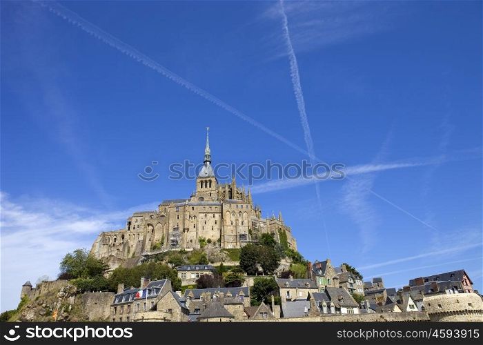 mont saint michel view, in the north of france