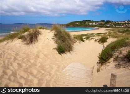 Montalvo beach in Pontevedra of Galicia in Sanxenxo also Sanjenjo at Spain
