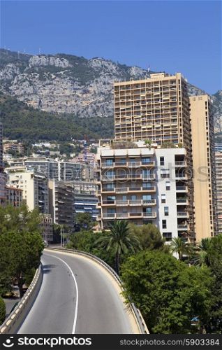 Monte Carlo road on the city center.