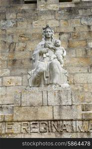 Monteferro statue at Nigran, Galicia, Spain