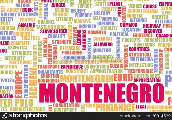 Montenegro as a Country Abstract Art Concept