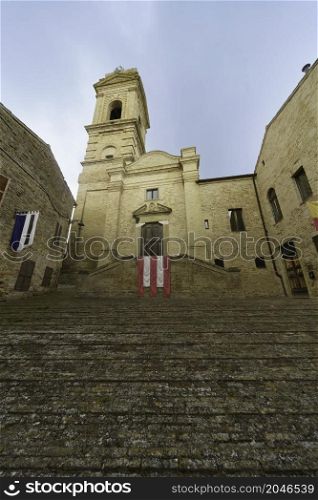 Monterubbiano, famous medieval village in the Fermo province, Marche, Italy