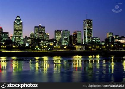 Montreal skyline and la chine canal