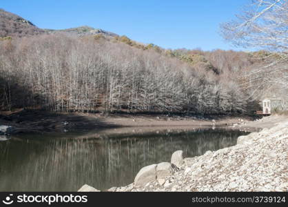 Montseny in Autumn lake located in Barcelona