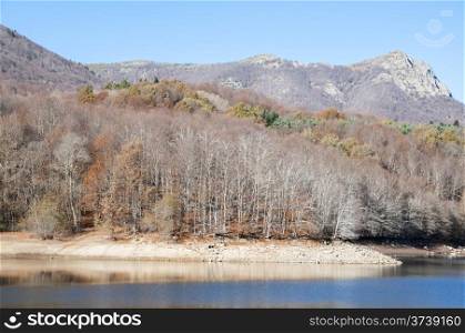 Montseny in Autumn lake located in Barcelona