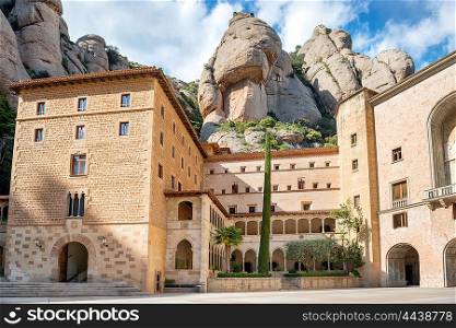 Montserrat Monastery, Santa Maria de Montserrat is a Benedictine abbey located on the mountain Montserrat near Barcelona, Catalonia, Spain