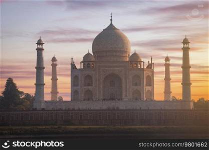 monument architecture Taj Mahal in Agra.India