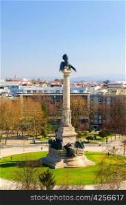 monument at Rotunda da Boavista, Porto, Portugal