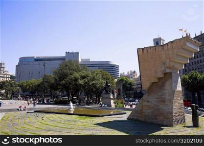 Monument in a city, Barcelona, Spain