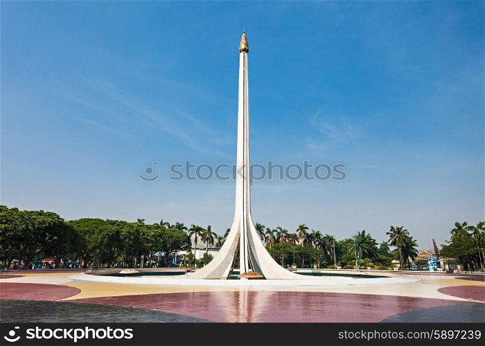 Monument in Taman Mini Indonesia Indah is a culture based recreational area located in East Jakarta.