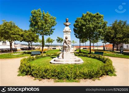 Monument in the garden in Evora, Portugal