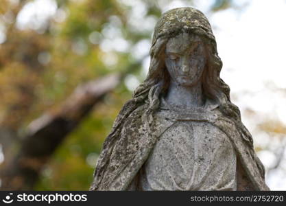 Monument Lady of Guadalupe on a cemetery. Since its creation in 1787 Lychakiv Cemetery Lvov, Ukraine