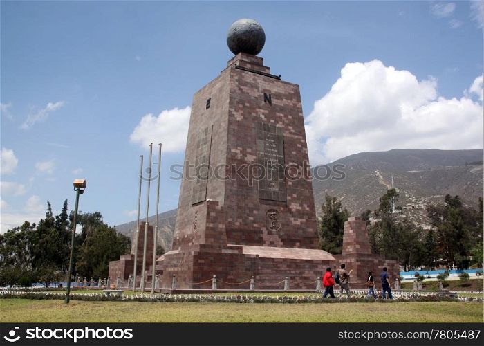 Monument Mitad del Mundo near Quito in Ecuador