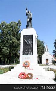 Monument near train station in Cetinje, montenegro