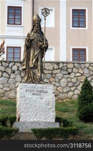 Monument of Sain Nicholas near church in Krapina