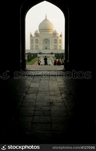 Monument seen through an arch, Taj Mahal, Agra, Uttar Pradesh, India